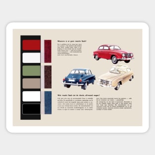 SAAB 96 COLOUR GUIDE Sticker